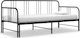 Καναπές Κρεβάτι Μονό Μεταλλικό Μαύρο για Στρώμα 90x200cm