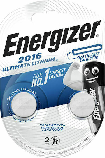 Energizer Ultimate Lithium Baterii pentru ceasuri CR2016 3V 2buc