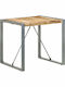 Table Kitchen from Solid Wood & Metal Natural 80x80x75cm