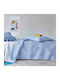 Kentia Double Sided Baby Quilt Skipper 19 80x100cm Light Blue