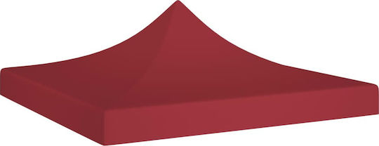 vidaXL Acoperiș pentru foișor Burgundy cu acoperire PVC 3x3m