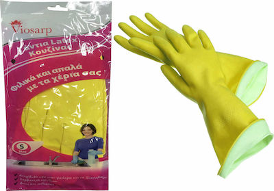 Viosarp Γάντια Καθαριότητας Latex Mittel Gelb 2Stück