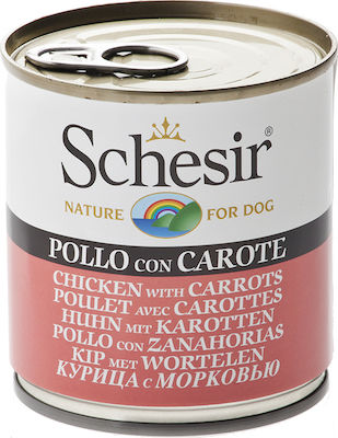 Schesir Canned Wet Dog Food with Carrot and Chicken 1 x 285gr