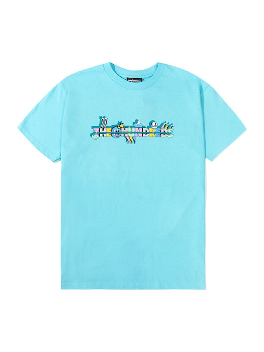 The Hundreds Kieran T-shirt Bărbătesc cu Mânecă Scurtă Albastru deschis