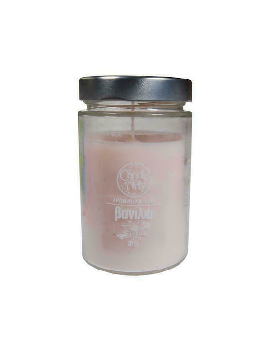 Next Scented Candle Jar with Scent with Vanilla Essential Oils Pink 370gr 1pcs