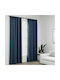 vidaXL Set Of Blue Blackout Curtains With Pencil Pleat 140x225cm