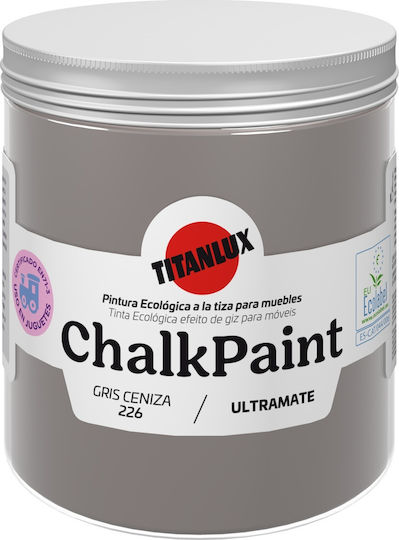 Titanlux Chalk Paint Ultramate Chalk Colour 226 Gray Ash Ash Gray 750ml