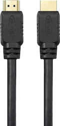 Powertech HDMI 2.0 Cable HDMI male - HDMI male 5m Μαύρο