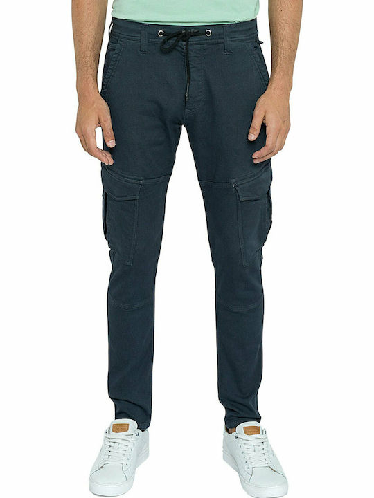Pepe Jeans Jared Men's Trousers Cargo in Tapered Line Navy Blue