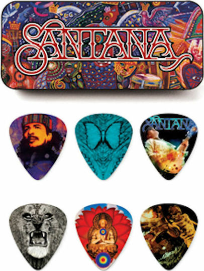 Dunlop Guitar Picks Santana Tin Set 6pcs Medium