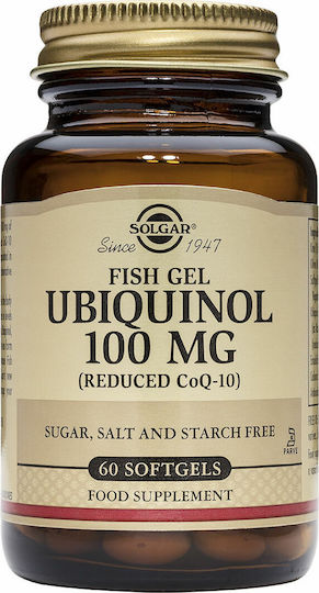 Solgar Fish Gel Ubiquinol fără Gluten 100mg 60 softgels
