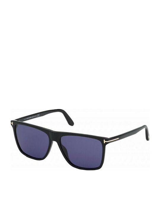 Tom Ford Fletcher Men's Sunglasses with Black Horn-Rimmed Frame and Blue Gradient Lenses FT0832 01V