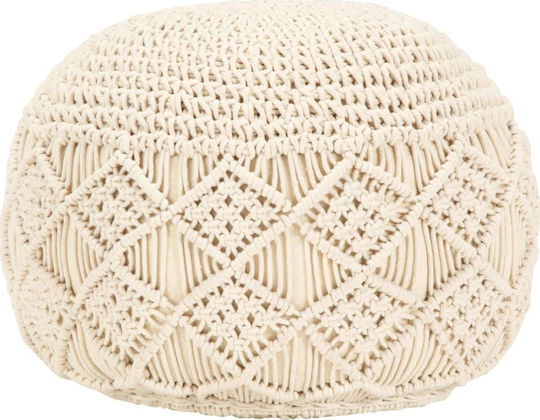 Stool Ecru 45x45x30cm Stool Ecru 45x45x30cm