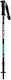 Fizan Pair of Telescopic Aluminum Trekking Poles with 3 Sections Explorer Blue 230gr