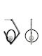 Karl Lagerfeld Geometric Pearl & Pave Interloc Earrings with Stones & Pearls