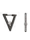 Karl Lagerfeld Geometric Pearl & Pave Huggie Ohrringe mit Steinen & Perlen