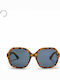 Chpo Gucc Unisex Sunglasses with Brown Tartaruga Plastic Frame 16132OA