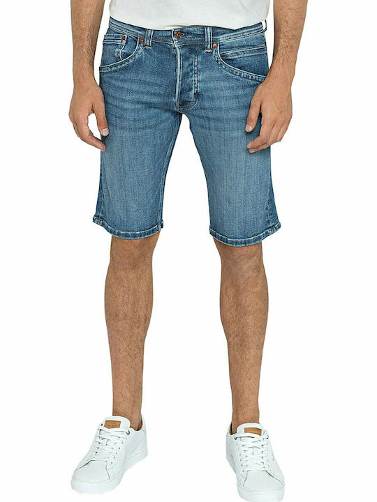 Pepe Jeans Track Men's Shorts Jeans Blue