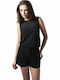 Tech Mesh Women's Sleeveless One-piece Shorts Black