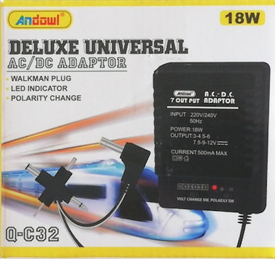 Andowl Q-C32 Universal Adaptor de alimentare 12V 0.5A 6W