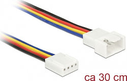 DeLock 4-Pin pwm - 4-Pin pwm Cable 0.3m Κόκκινο 85361