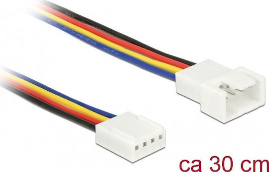 DeLock 4-Pin pwm - 4-Pin pwm Cable 0.3m Κόκκινο 85361