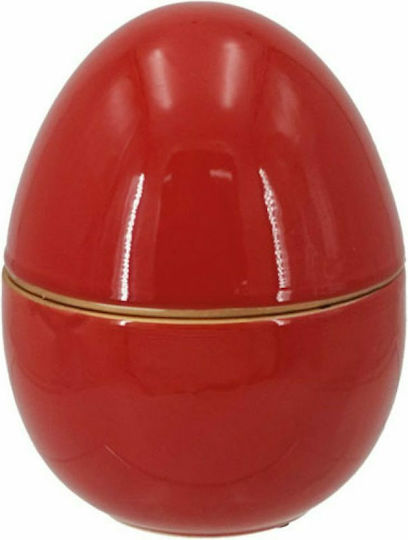 Marhome Easter Egg Ceramic Easter Egg Ceramic 17x13x13pcs in Red color