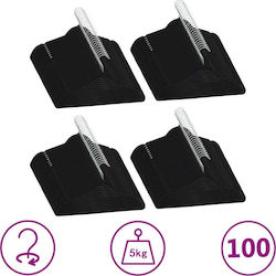 vidaXL Clothes Hanger Black 289922 100pcs