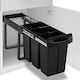 vidaXL vidaXL Mülleimer Mit Soft Close Für Schrank Kunststoff Schwarze 36lt