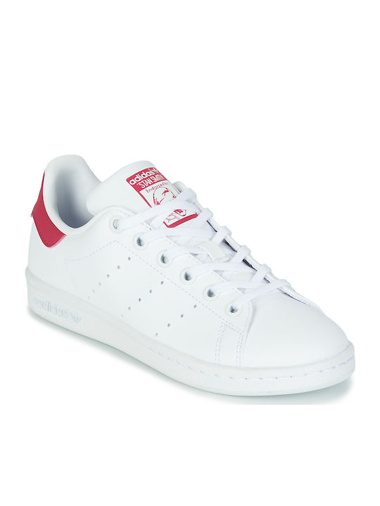 Adidas Παιδικά Sneakers Stan Smith Cloud White / Cloud White / Bold Pink