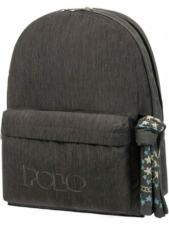 Polo Original Double 600D School Bag Backpack Junior High-High School in Gray color L32 x W23 x H40cm 2021