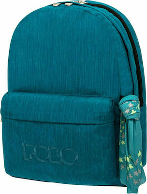 Polo Original Double 600D Σχολική Τσάντα Πλάτης Γυμνασίου - Λυκείου σε Πράσινο χρώμα Μ32 x Π23 x Υ40cm