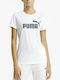 Puma Essential Γυναικείο Αθλητικό T-shirt Λευκό