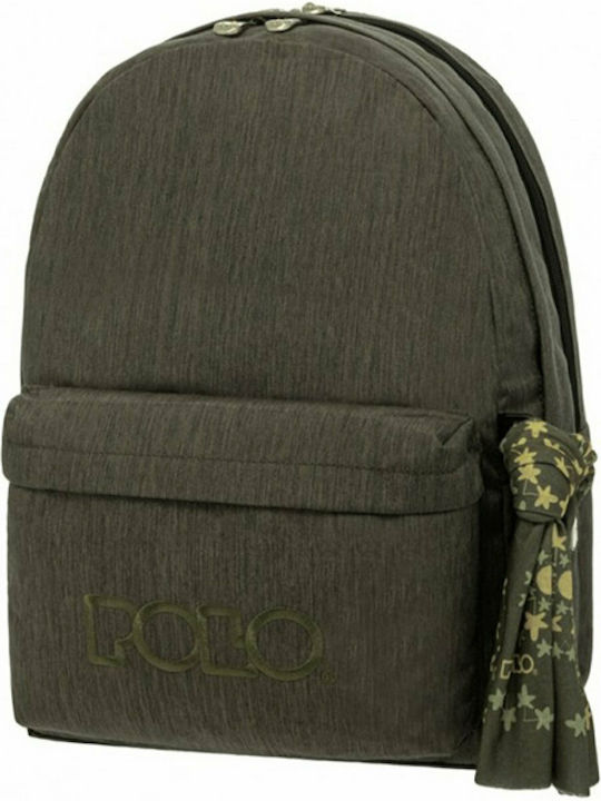 Polo Original Double Scarf School Bag Backpack Junior High-High School in Khaki color 30lt 2021