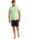 Vamp Men's Summer Cotton Pajamas Set Green