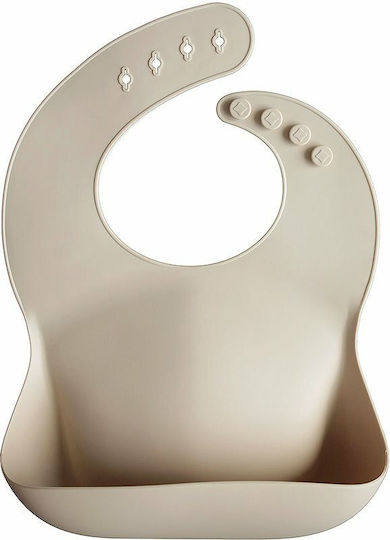 Mushie Shifting Sand Waterproof Bib Silicone with Button & Pocket Sand