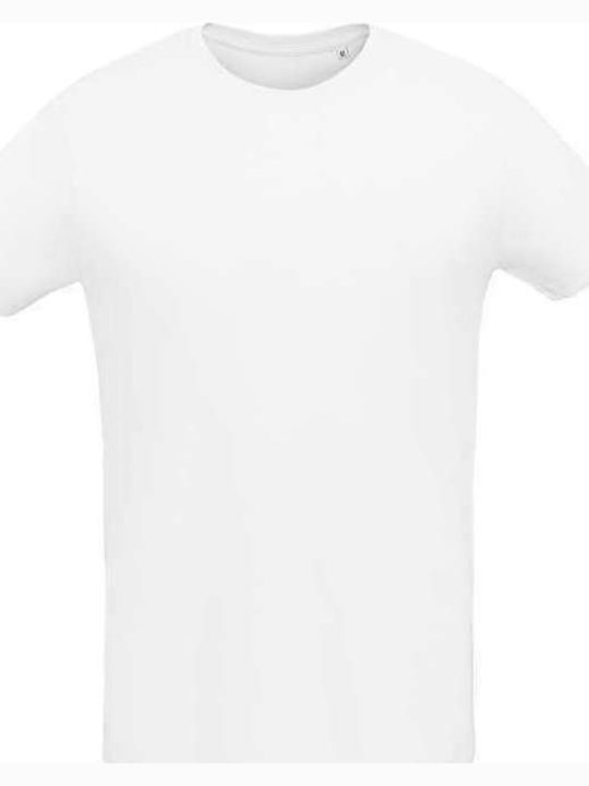 Sol's Martin Ανδρικό Διαφημιστικό T-shirt Κοντομάνικο σε Λευκό Χρώμα