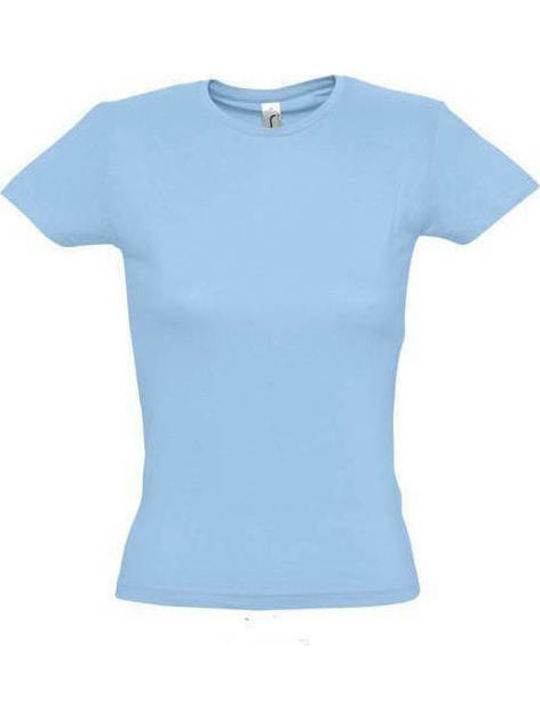 Sol's Γυναικείο Διαφημιστικό T-shirt Κοντομάνικο Sky Blue