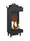 Kratki Leo P 45 68 G31 37 MBAR Gas Fireplace Insert with Right Corner Window 3.8kW