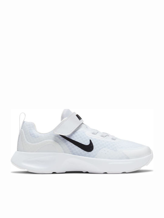 Wearallday PS Kids Sports Shoes Running with Hoop & Loop Closure White