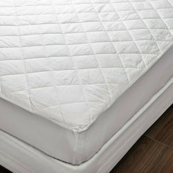 Sidirela Super-Double Quilted Mattress Cover Fitted White 160x200+30cm
