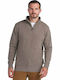 Barbour Essential Herren Langarm-Pullover Ausschnitt mit Reißverschluss Beige