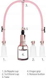 Shots Clitoral & Nipple Pump Set Large Αναρροφητής Θηλών Rose Gold