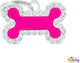 My Family Glam Small Bone Dog ID Tag Pink Metal...