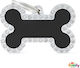 My Family Glam Big Bone Dog ID Tag Bone Black M...