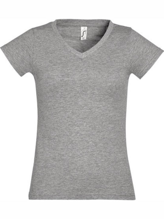 Sol's Moon Γυναικείο Διαφημιστικό T-shirt Κοντομάνικο Grey Melange