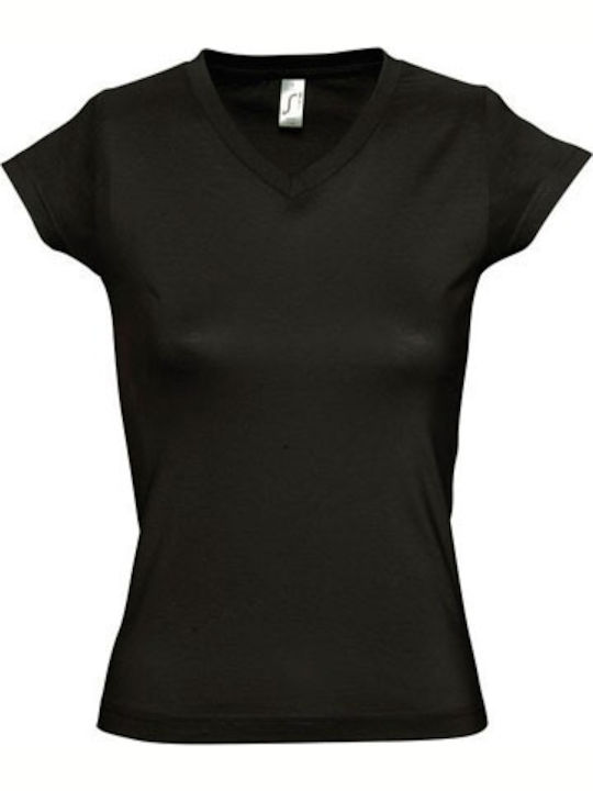 Sol's Moon Γυναικείο Διαφημιστικό T-shirt Κοντομάνικο Deep Black