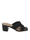 Exe Women's Sandals Black with Chunky Medium Heel