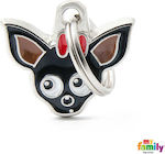 My Family Friends Chihuahua Dog ID Tag Black