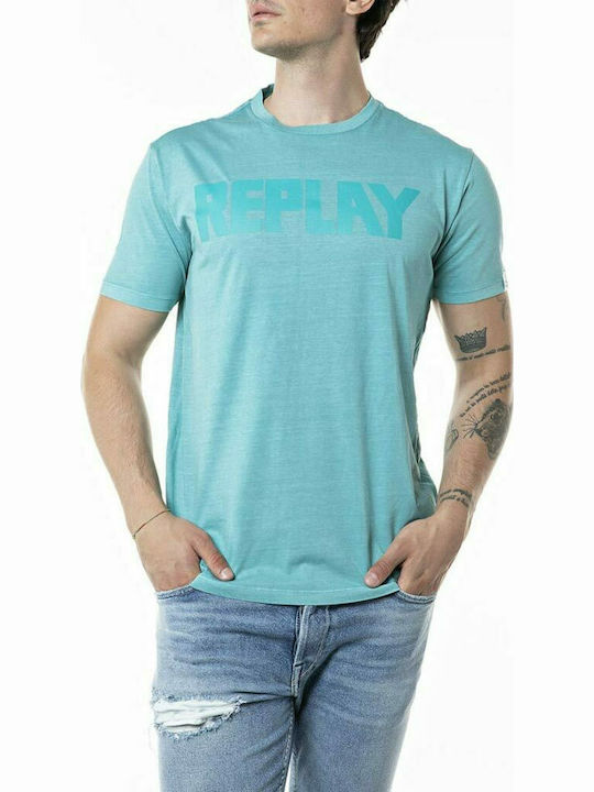 Replay Ανδρικό T-shirt Γαλάζιο Με | Skroutz.gr
